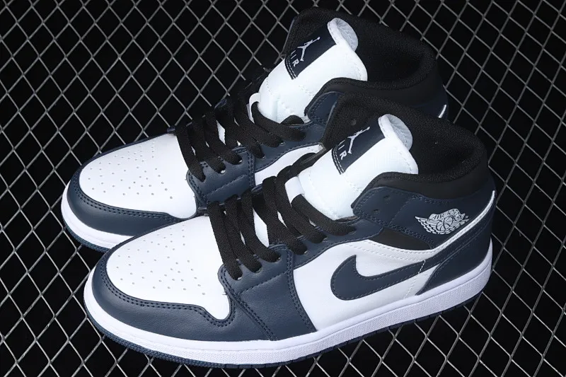 All categories Air Jordan Jordan series basketball shoes Air Jordan 1 Mid Different versions Air Jordan 1 Mid "Dark Teal" AJ1 Qiao 1 Qinglan China basketball shoes 554724-411